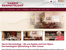 Tablet Screenshot of harrisdermatology.com